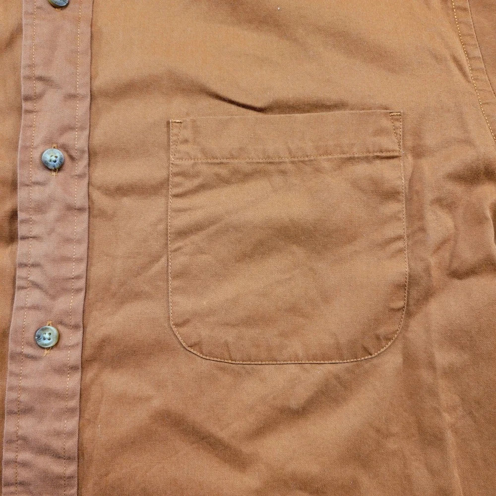 Eddie Bauer 100% cotton rust colored long sleeve dress shirt size L